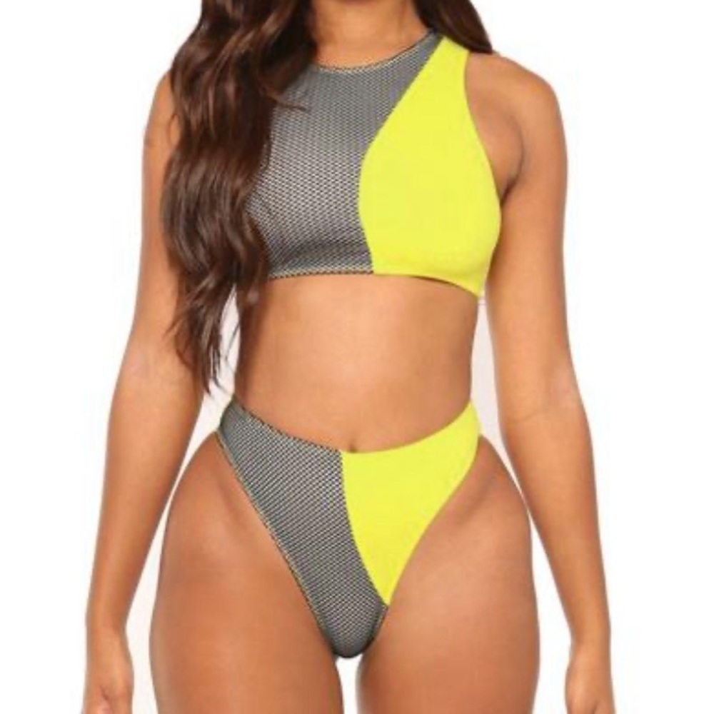 Neon Yellow Bathing Suit